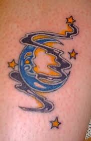 sun moon and star tattoo