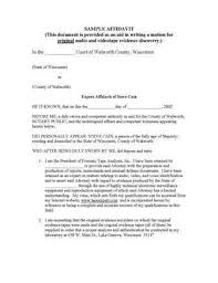 affidavit sample