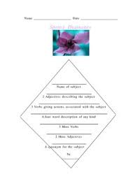 diamante poem examples
