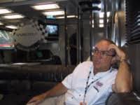 Jack Roush relaxes inside Mark
