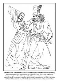 medieval colouring pictures