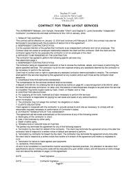 sample contract for services