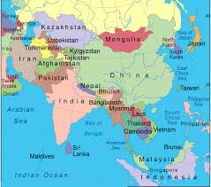 asia map countries