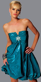 Hot Teal Homecoming Dress