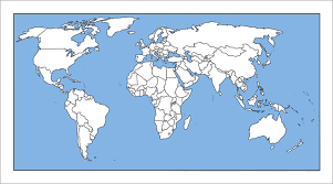 world map outline countries