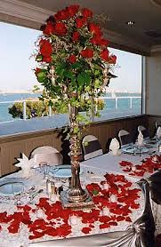 red rose wedding centerpieces