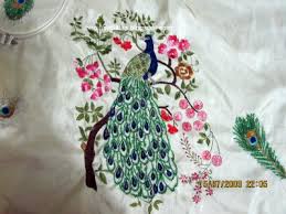 peacock embroidery pattern