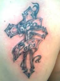 memorial cross tattoo designs