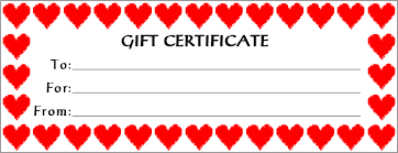 printable gift certificates