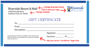 printable gift certificates