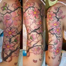 white cherry blossom tattoo
