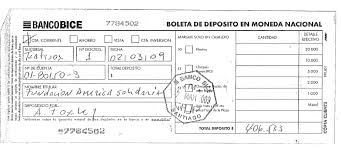 boleta de deposito