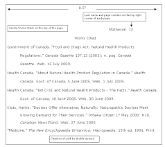mla work cited page example