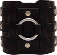 Moon - Werewolf Wide_Leather_Cuff_Ring1a