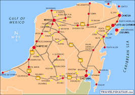 Yucatan Peninsula Map