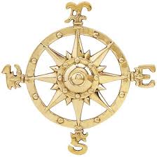 brass compass rose
