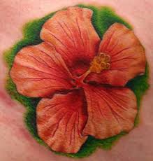 hawaiian flower tattoos