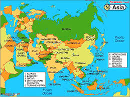 asia map countries
