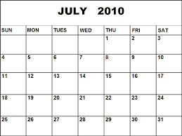 july 2010 calendar printable