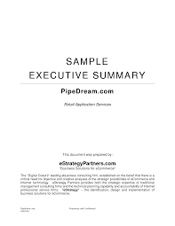 executive summary example