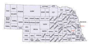 Nebraska County Selection Map