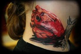human heart tattoo
