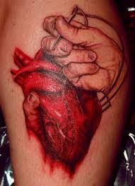 human heart tattoo