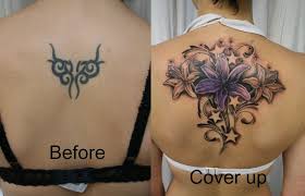 flower cover up tattoos
