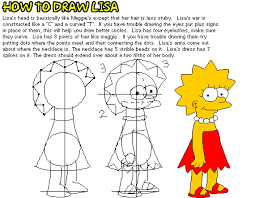 how to draw lisa simpson