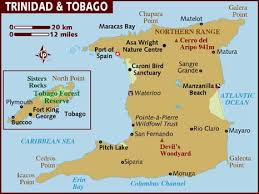 Map of Trinidad \x26amp; Tobago