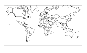 blank world map political