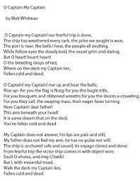 oh captain my captain poem