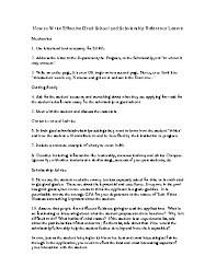 sample reference letters