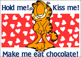 me eat chocolate garfield