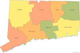 Connecticut County Map