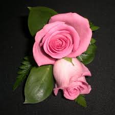 pink rose corsage