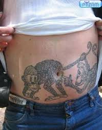 funny monkey tattoos