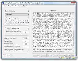 For Random Number Generator to