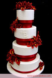 red rose wedding cakes