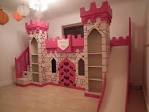 adorable the princess castle bunk bed with slide and bookshelves ...