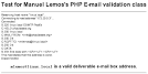 E-mail address validation class, Determine if a given e-mail