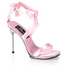 Baby Pink Satin Lace Up High Heel Sandals and wide range of ...