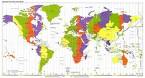 World clock map ::: Standard time zones
