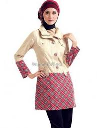 10 Baju Kantor Batik Wanita Muslimah Modern | Model Baju Batik Kantor