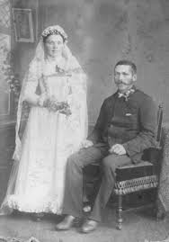 Hochzeitsfoto von Johannes Heiner (1866-1954) und Frau Katharina ...