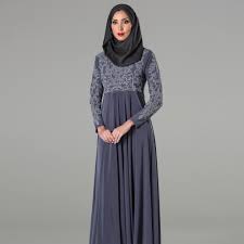 Abaya - Embellished - Grey | Modesty Lounge