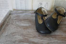 Vintage Mary Janes - Retro Navy Blue - T Strap Leather Flats ...