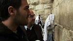 Rexhep Hoxha and his son Ermal at the Western Wall in Jerusalem. - Besa_production_RexhepErmalWestWall