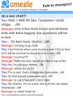do a sex chat!!! - Omegle chat log