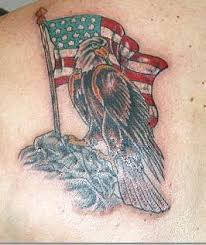 Tribal American Flag Tattoo